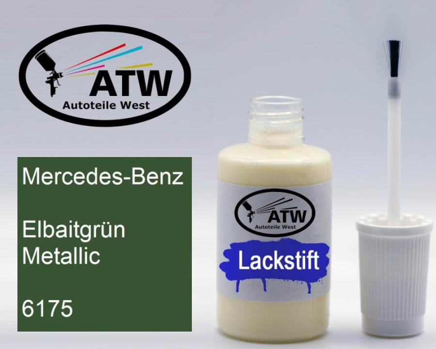 Mercedes-Benz, Elbaitgrün Metallic, 6175: 20ml Lackstift, von ATW Autoteile West.